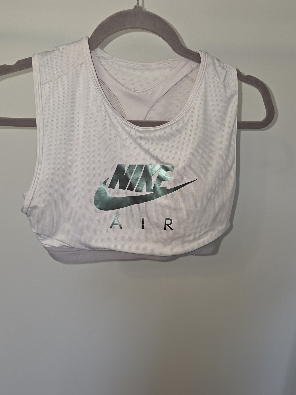 Nike Women’s White Air Logo Cropped Tank